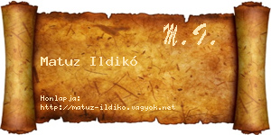 Matuz Ildikó névjegykártya