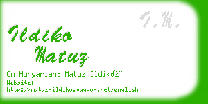 ildiko matuz business card